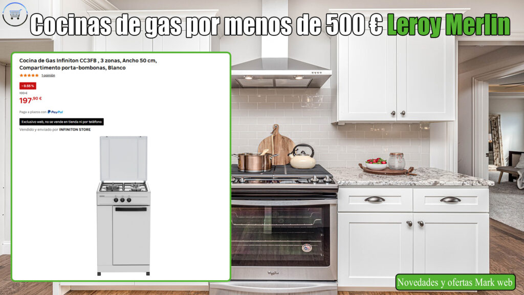 Cocinas de gas por menos de 500 € en Leroy Merlin