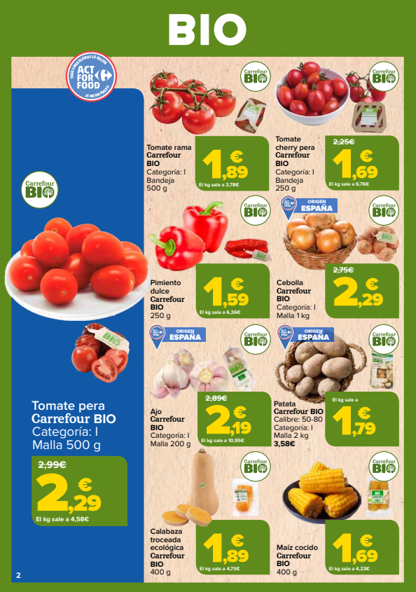 Catálogo Carrefour productos BIO del 26 de septiembre al 13 de octubre de 2025