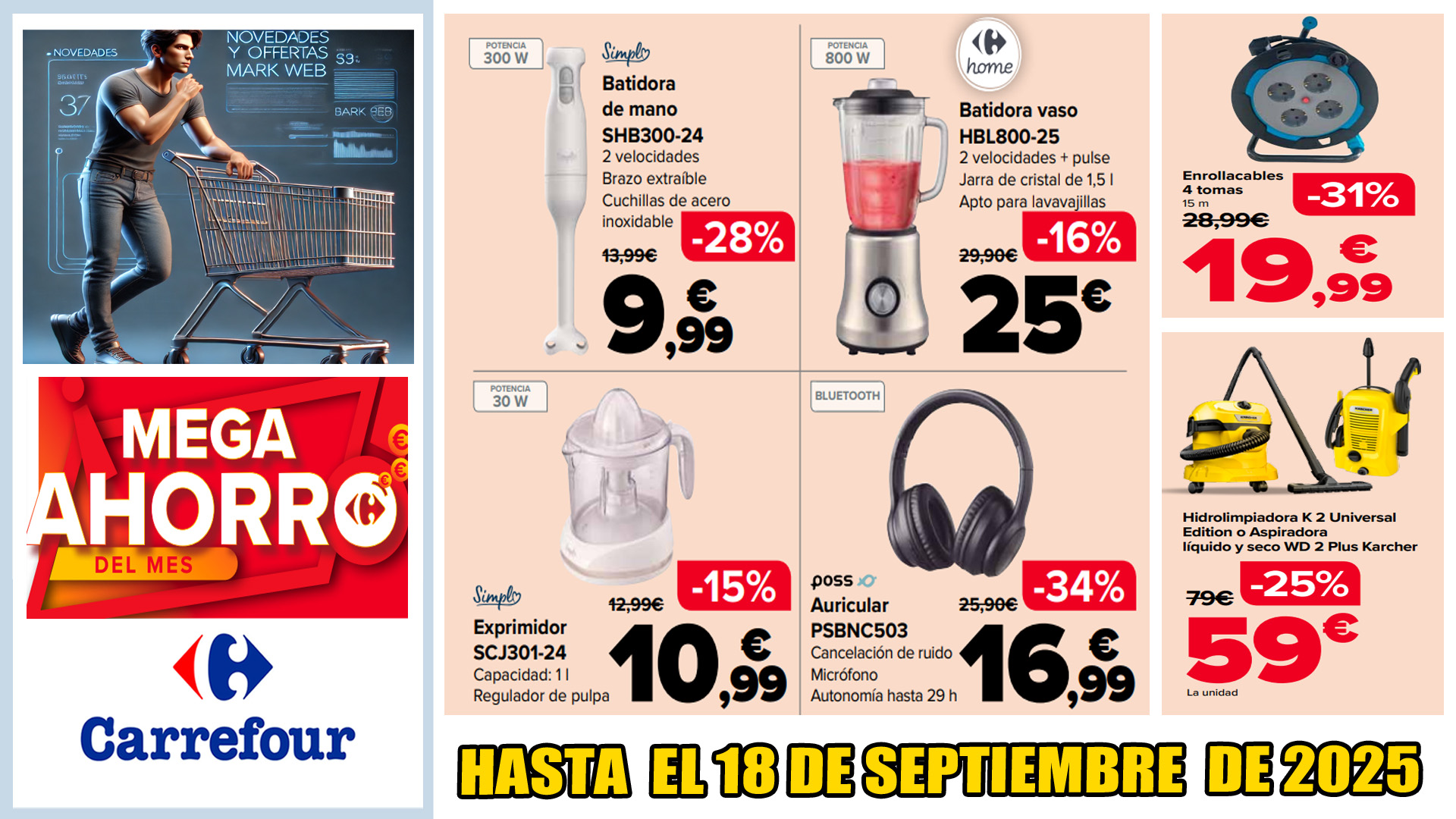 Carrefour Mega Ahorro hasta el 18 de septiembre de 2025 Ofertas de Carrefour #carrefourespaña Catálogo de Mega Ahorro Carrefour del 12 al 18 de septiembre de 2025