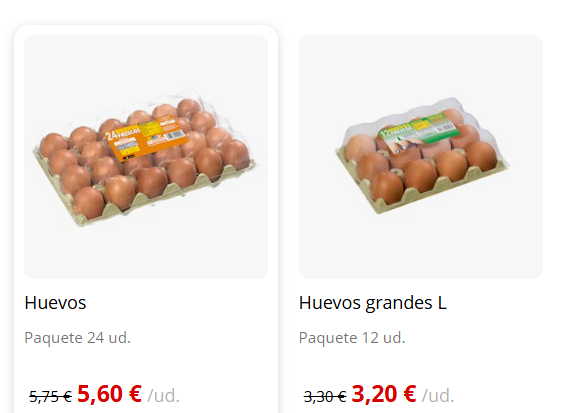 Actualización del precio de los huevos en Mercadona - 7 de marzo de 2026.