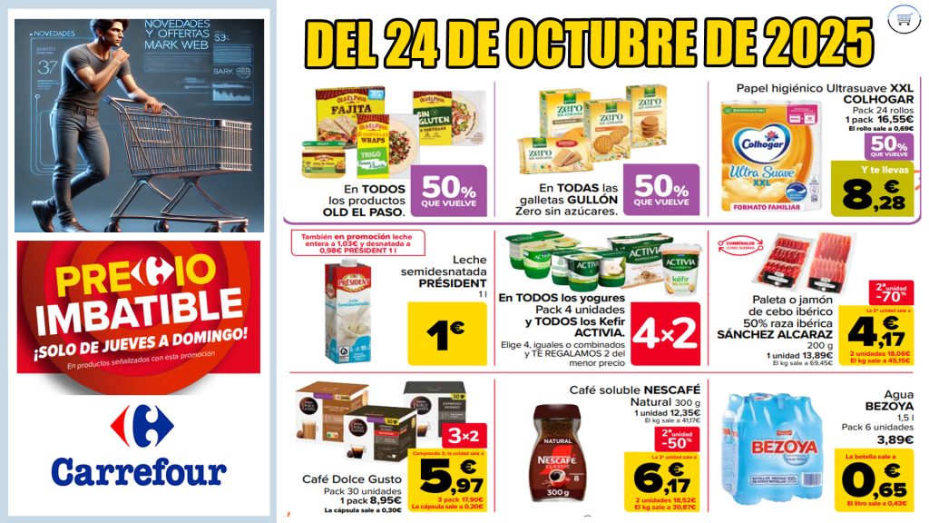 Catálogo Carrefour PRECIO IMBATIBLE del 24 al 27 de octubre de 2025: Ofertas destacadas