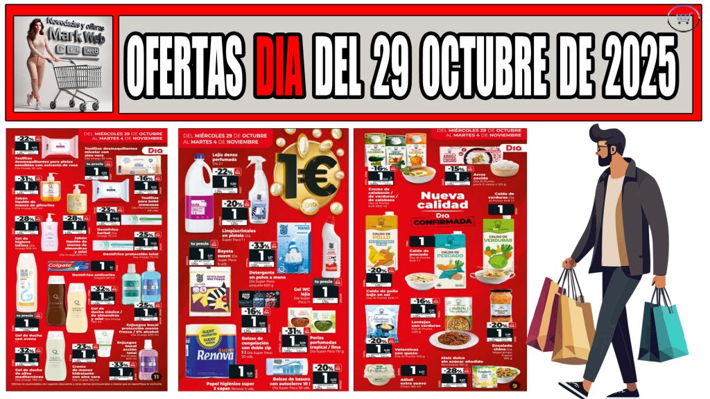 Folleto DIA del 29 de octubre al 4 de noviembre de 2025: ¡Ofertas irresistibles en alimentación, limpieza y cuidado personal!