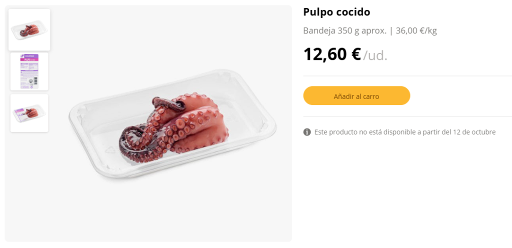 ¡Ha vuelto el Pulpo Cocido de Mercadona por tiempo limitado!