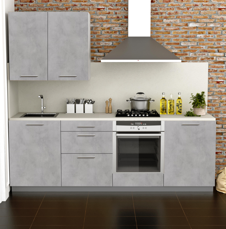 Cocina en kit Atenas gris 240 cm de Leroy Merlin — Nueva oferta