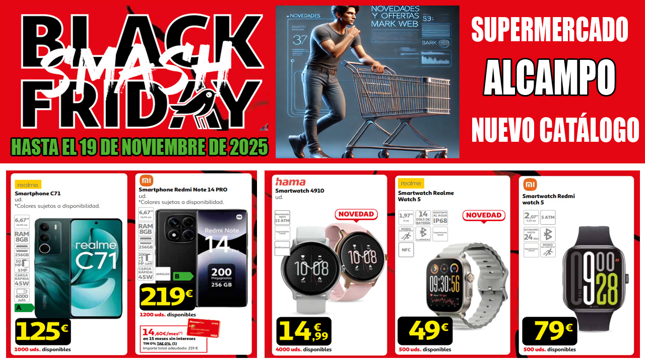 Catálogo ALCAMPO Black Friday del 6 al 19 de noviembre de 2025