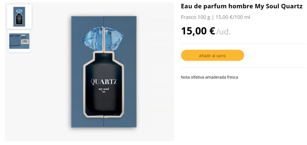 Novedad en Mercadona: Eau de Parfum My Soul Quartz para Hombre
