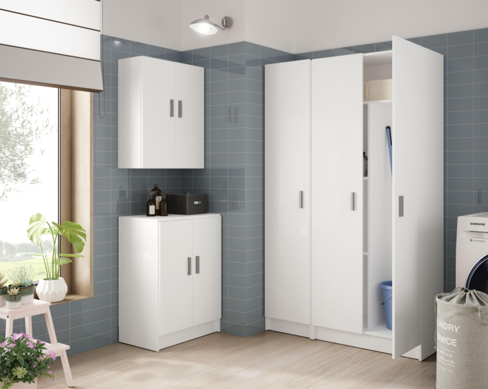 Armario escobero multiusos Leroy Merlin 180x73x37 cm: práctico, resistente y con envío gratis