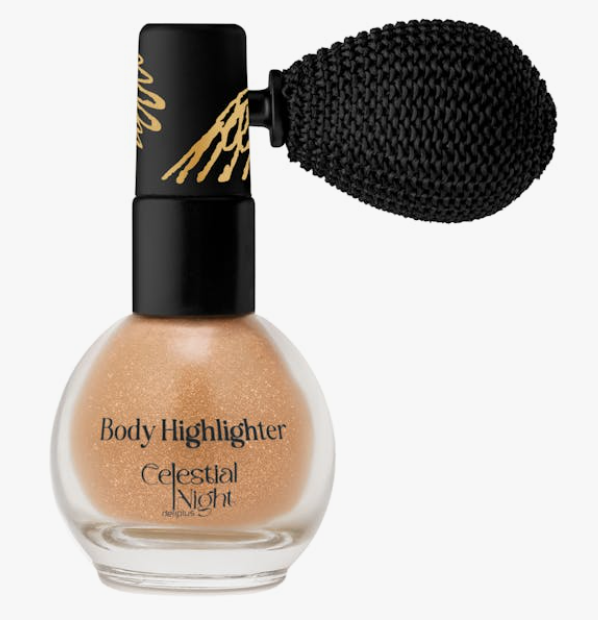 Nuevo Iluminador en Polvo Body Highlighter Celestial Night Dorado de Deliplus (Novedad noviembre 2025)