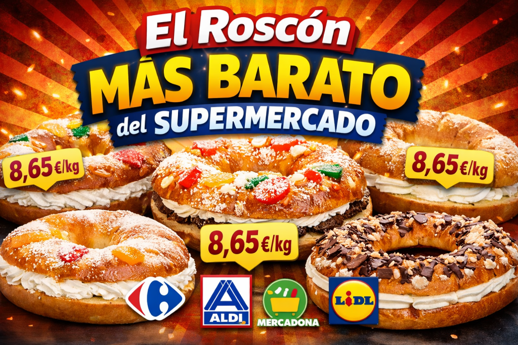 ¿Cuál es el roscón de Navidad más barato del supermercado? (Comparativa)