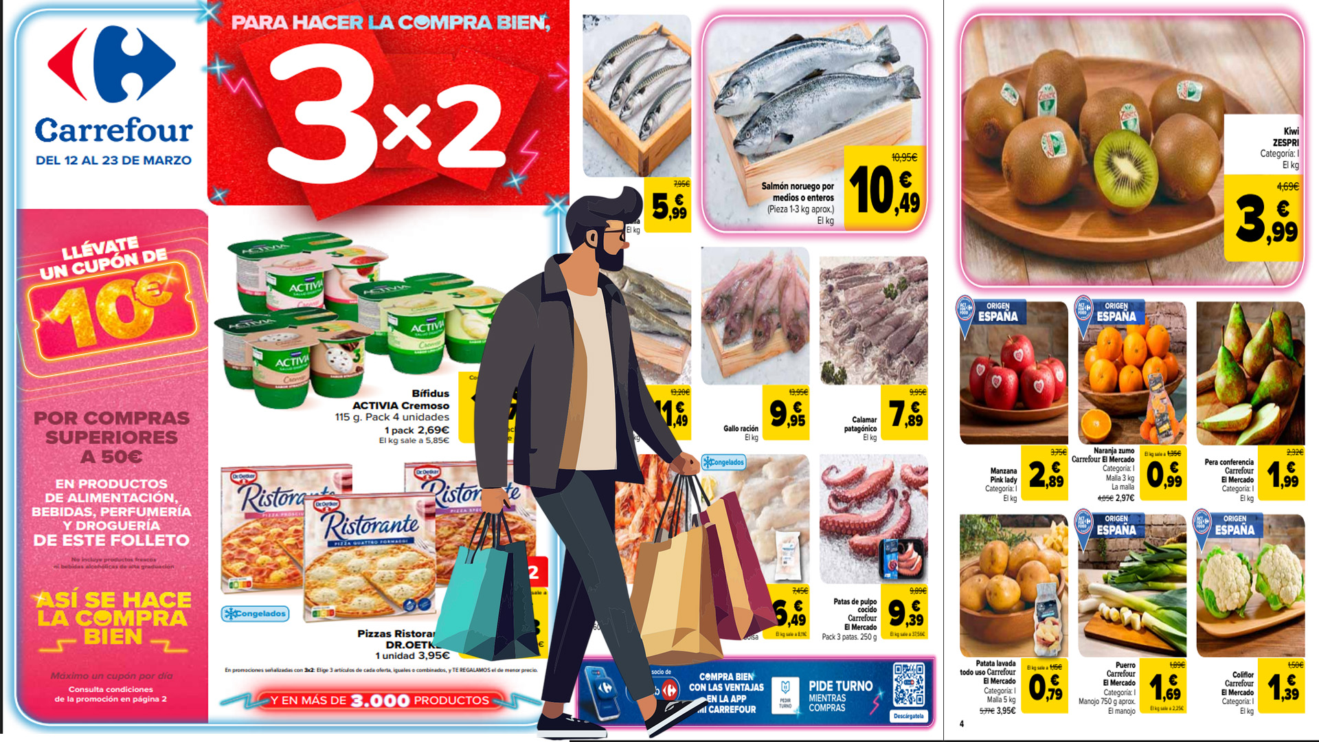 Carrefour 3×2 del 12 al 23 de marzo de 2026