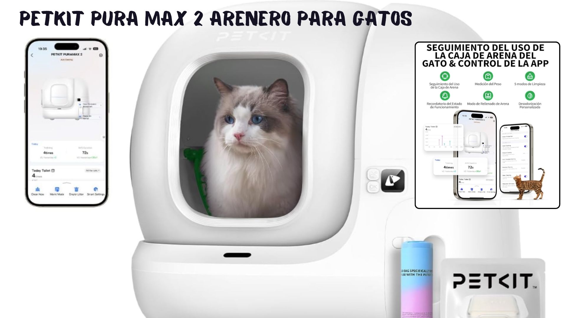 PETKIT Pura MAX 2, arenero autolimpiable para gatos Novedad en Amazon PETKIT Pura MAX 2, arenero autolimpiable para gatos: Novedad en Amazon