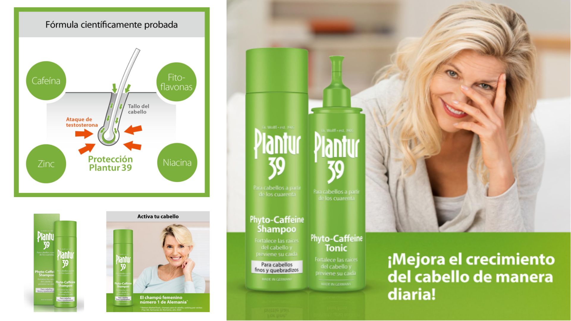 Plantur 39 Champú de Cafeína Plantur 39 Champú de Cafeína: por qué se ha convertido en uno de los más buscados para frenar la caída del cabello femenino
