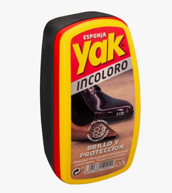 Esponja de calzado incoloro brillo y protección Yak de Mercadona