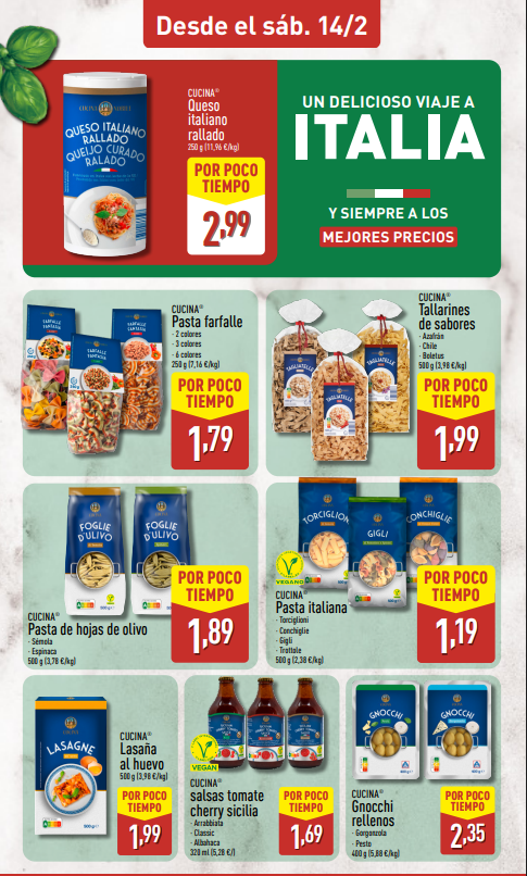 La Semana Italiana de ALDI vuelve en febrero de 2026 con precios irresistibles La Semana Italiana de ALDI vuelve en febrero de 2026 con precios irresistibles