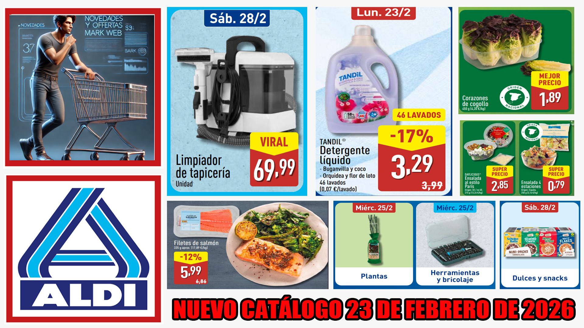 Folleto ALDI del 23 de febrero al 1 de marzo de 2026: ahorro real en frescos, despensa y hogar