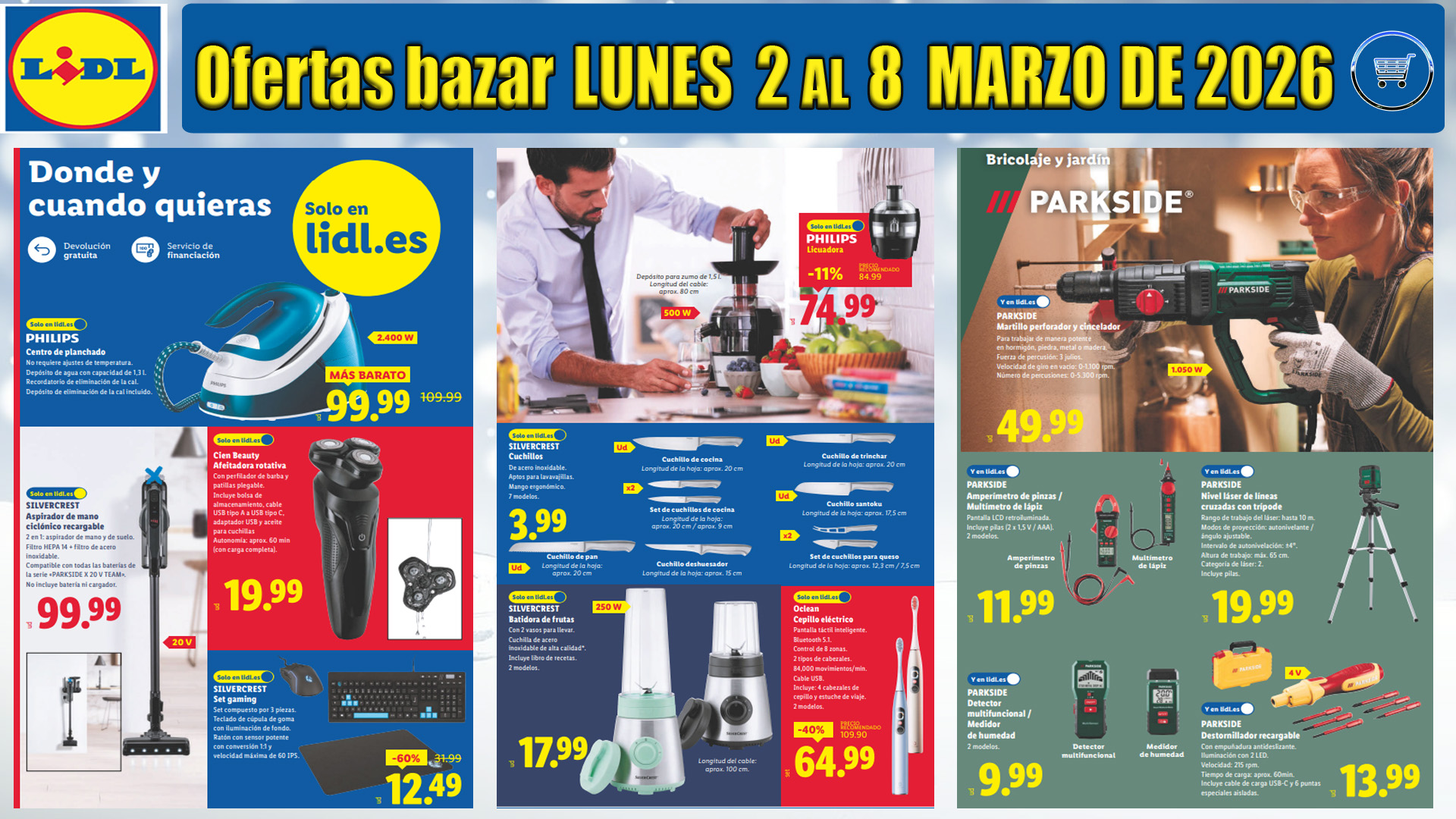 Folleto de Ofertas LIDL Bazar del 2 al 8 de marzo de 2026 Descubre las Mejores Oportunidades de la Semana