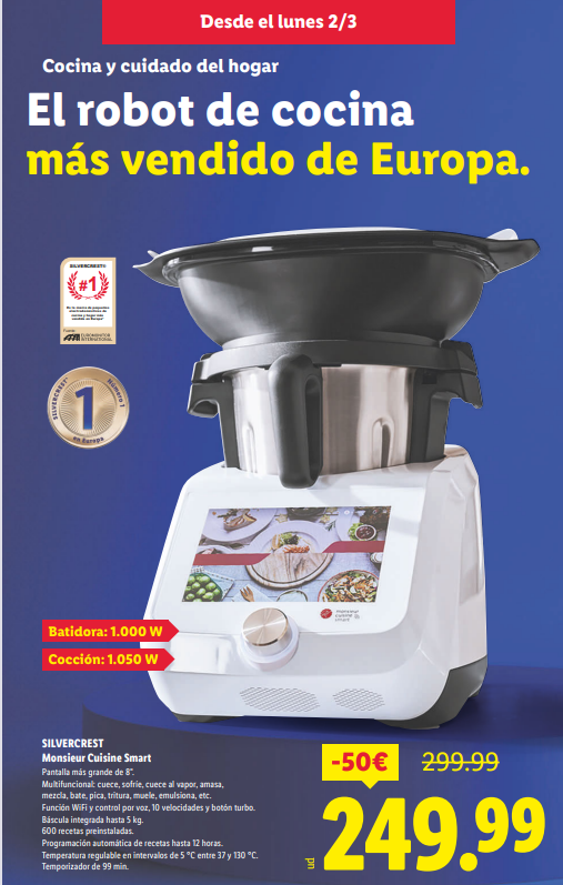 SilverCrest Monsieur Cuisine Smart por 249,99 €
