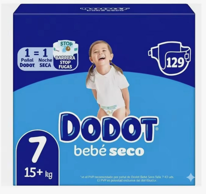 Dodot Bebé Seco Pack Ahorro XXL desde 0,31 € por pañal