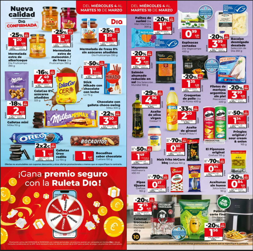 Catálogo DIA del 4 al 10 de marzo de 2026: Ofertas semanales para ahorrar en tu compra