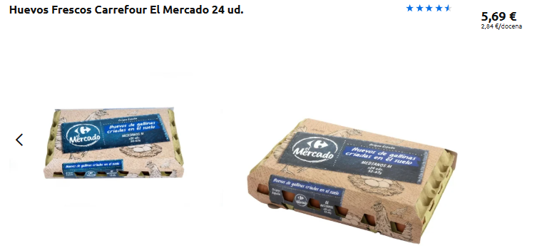 Precio huevos Carrefour marzo 2026: cuánto cuestan los huevos frescos, camperos y ecológicos hoy