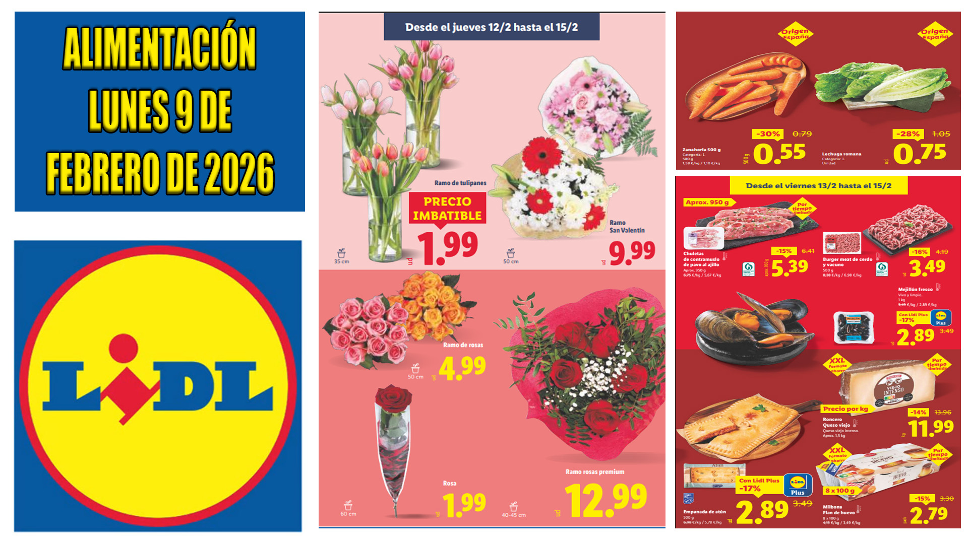 ofertas-lidl-9de-febrero-de2026 Folleto LIDL Alimentación del 9 al 15 de febrero de 2026