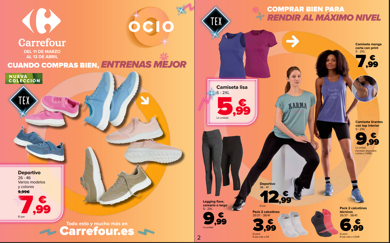 Nuevo catálogo Carrefour deportivo del 11 de marzo al 13 de abril de 2026: ropa y calzado deportivo en oferta Nuevo catálogo Carrefour deportivo del 11 de marzo al 13 de abril de 2026: ropa y calzado deportivo en oferta