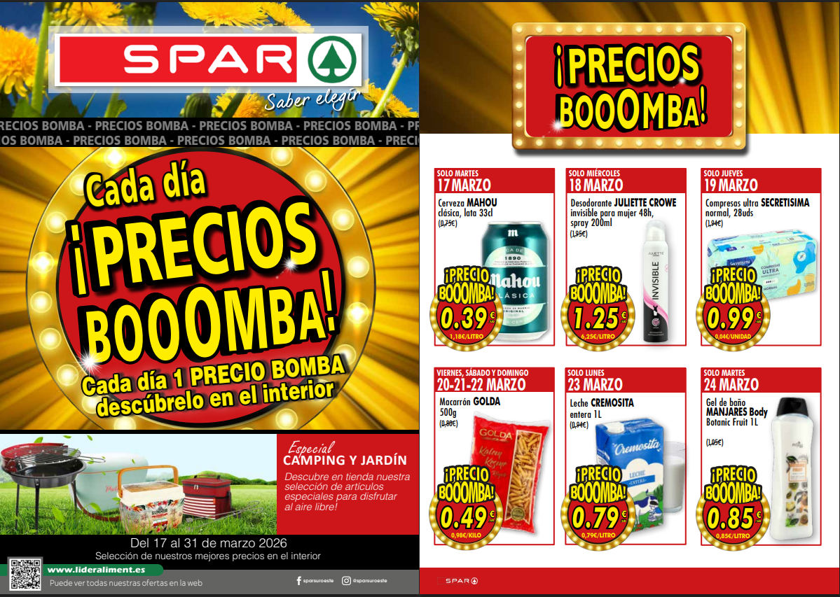 Catálogo SPAR del 17 al 31 de marzo de 2026: mejores ofertas y promociones Catálogo SPAR del 17 al 31 de marzo de 2026: mejores ofertas y promociones