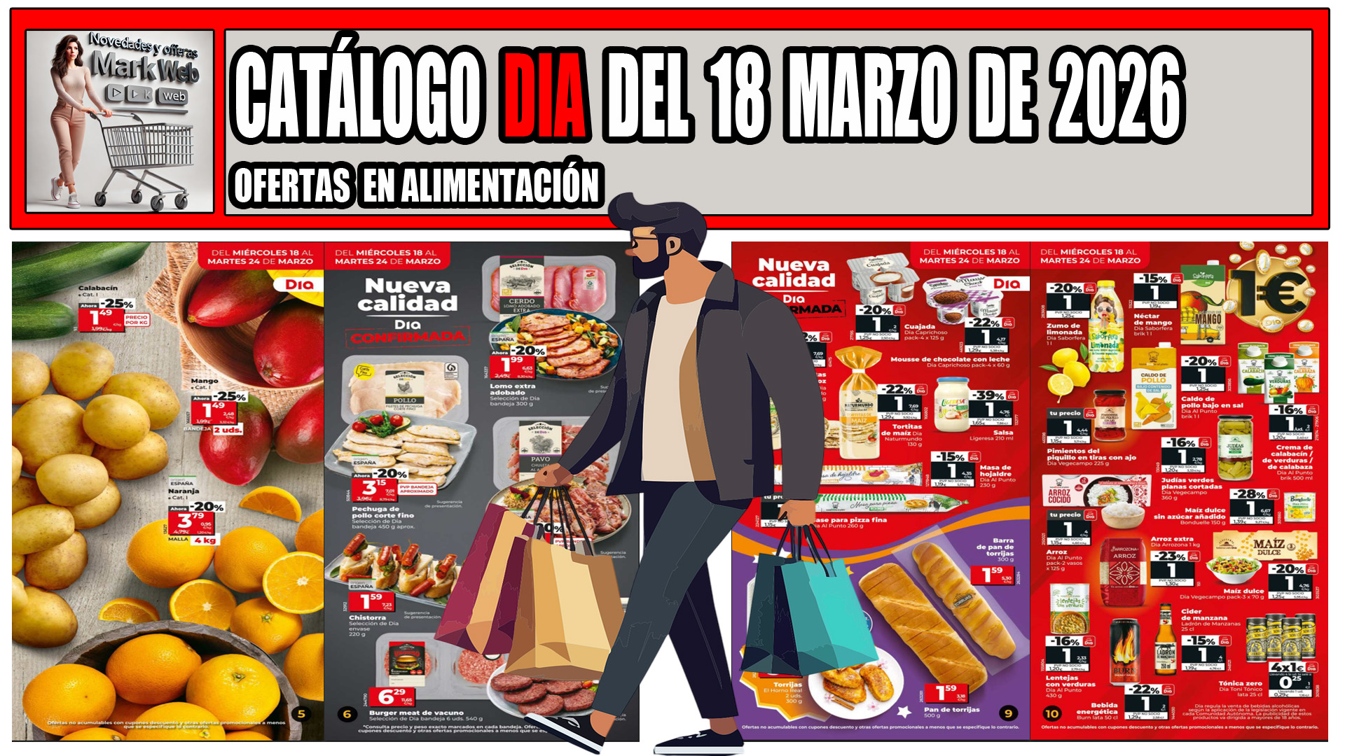 Próximo catálogo DIA del 18 al 24 de marzo de 2026 ofertas confirmadas en jamón, pollo, fruta y más