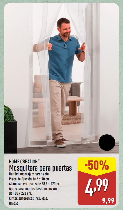 Mosquitera para puertas (4,99€)