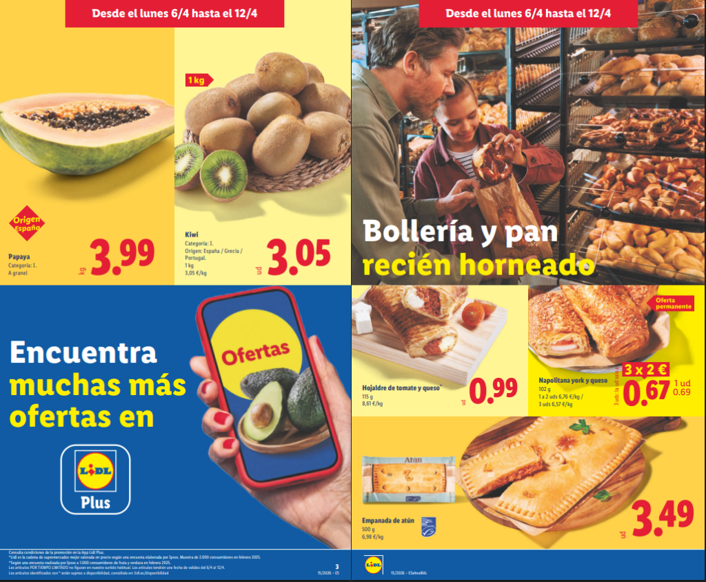 Mejores ofertas del folleto Lidl (abril 2026)