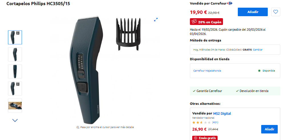 Philips HC3505 – 19,90€