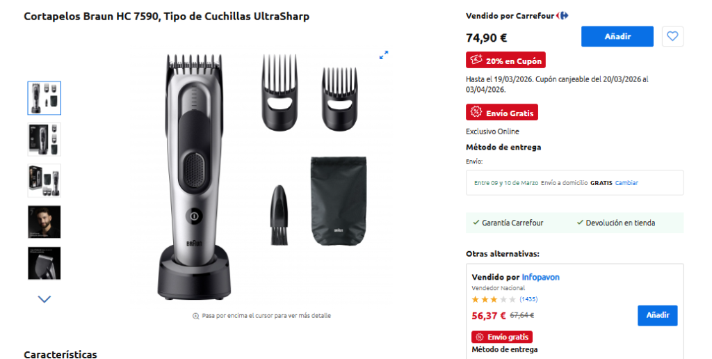 Braun HC7590 – 55€