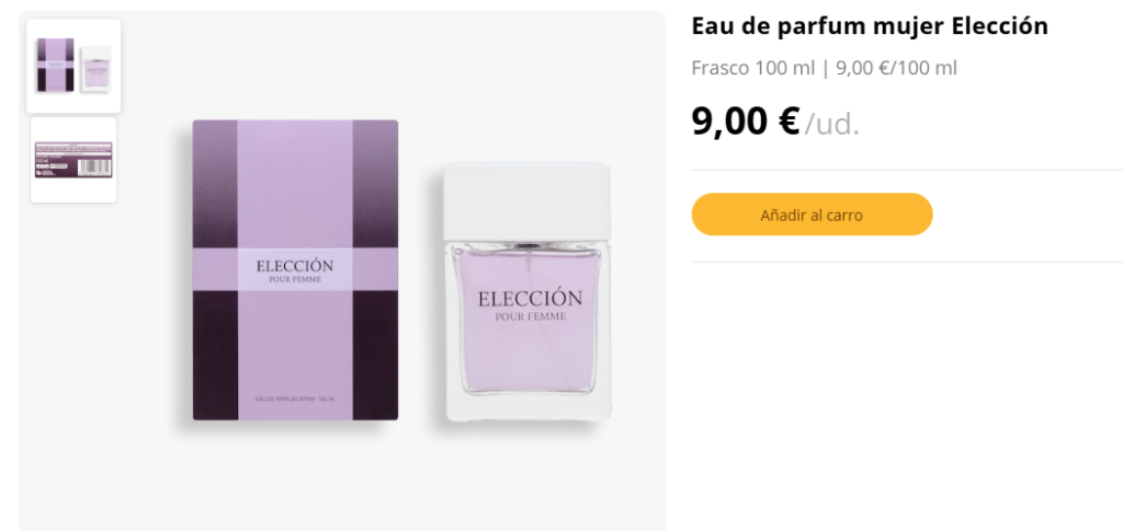 Características del perfume Elección