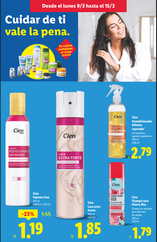 Cien en Lidl: análisis completo de todos los productos capilares en oferta (Guía definitiva 2026)
