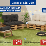 Cojín para palet exterior y Cojín de respaldo para palet