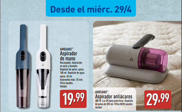 Ofertas TOP en ALDI desde el 29 de abril: limpieza inteligente al mejor precio