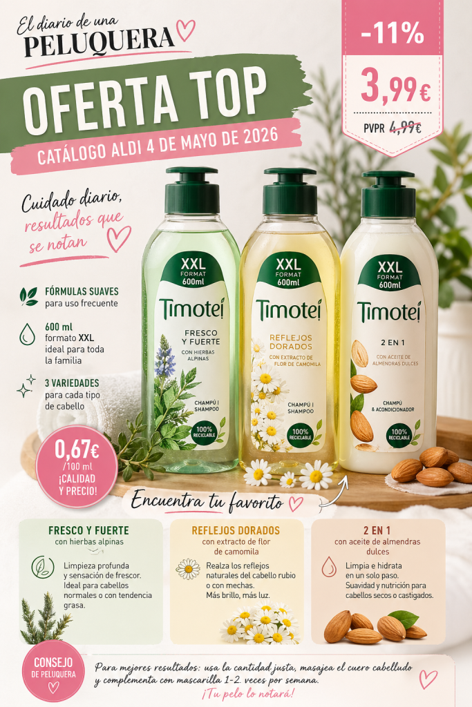 Variedades disponibles de TIMOTEI® Champú XXL