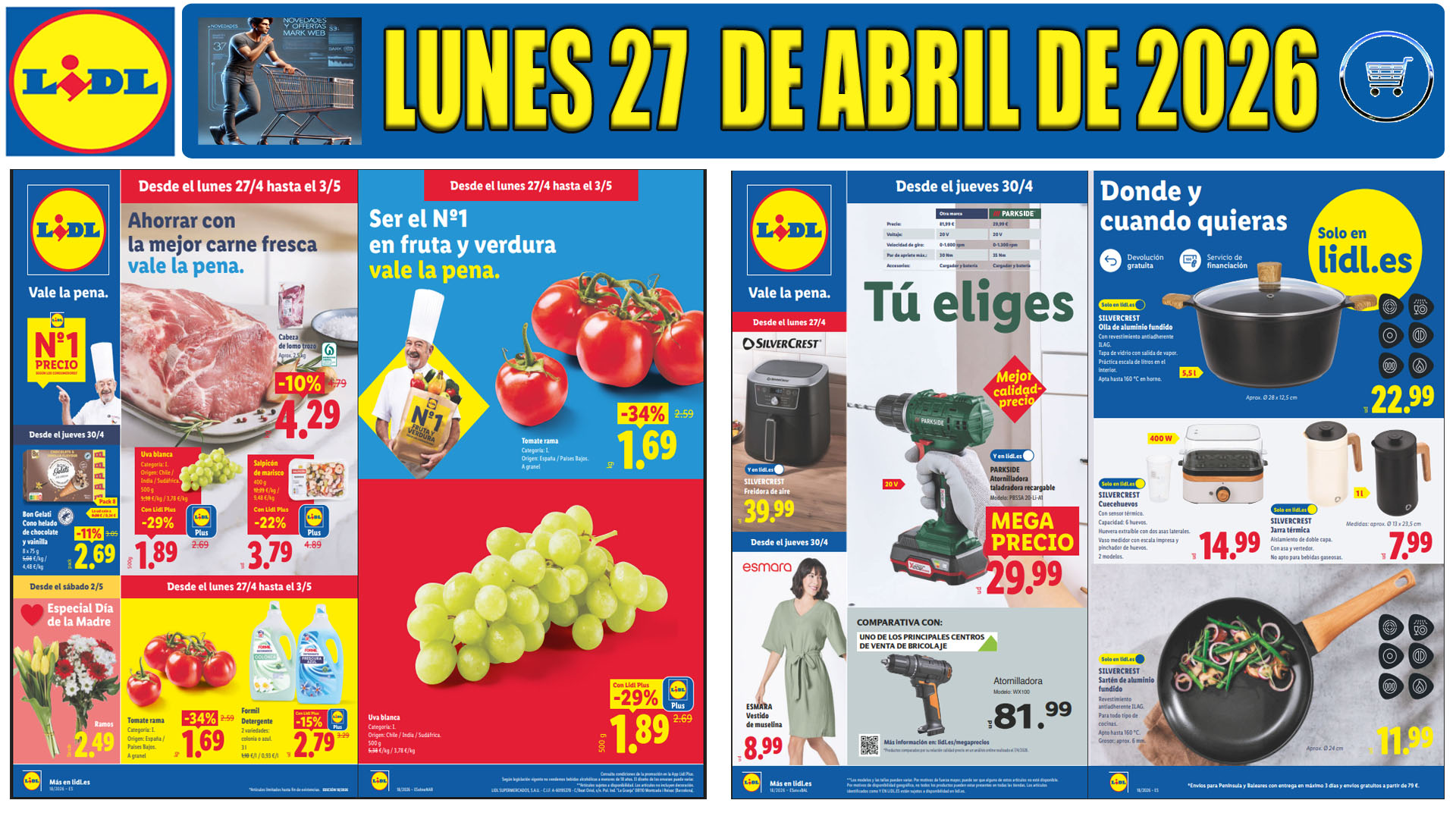 Ofertas de la semana en Lidl del 27 de abril al 3 de mayo de 2026