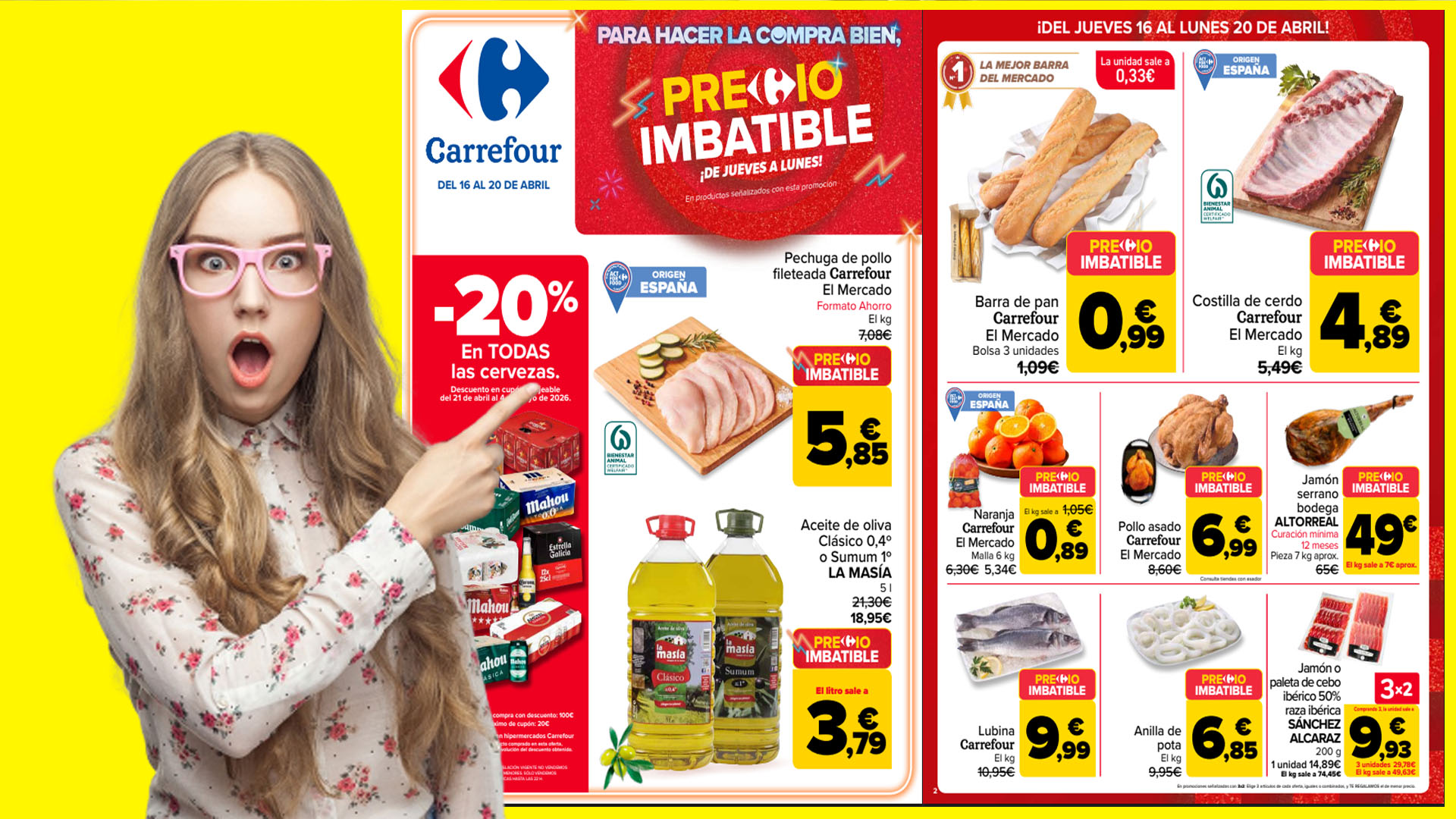 Precios imbatibles Carrefour del 16 al 20 de abril de 2026 las mejores ofertas de jueves a lunes