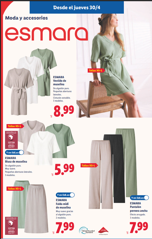 esmara desde el 30 de abril que arrasará