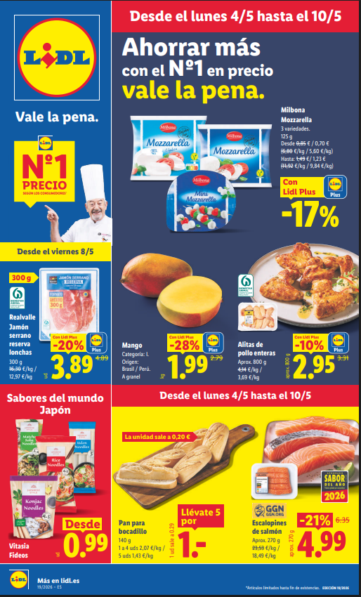 Semana 1: Catálogo LIDL del 4 al 10 de mayo de 2026