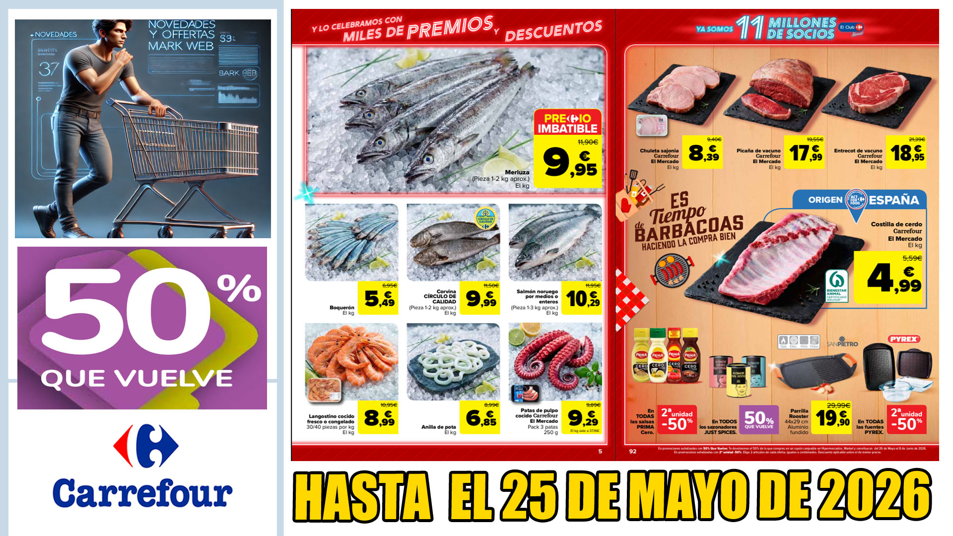 50% Que Vuelve en Carrefour desde el 12 de mayo de 2026: miles de ofertas y cupones para ahorrar más