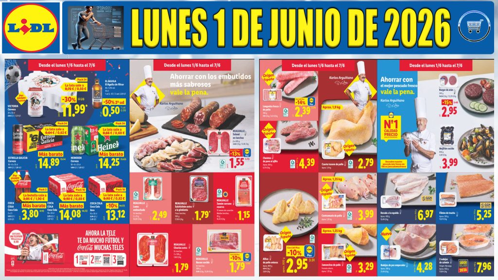 catálogo alimentación de LIDL del 1 al 7 de junio de 2026