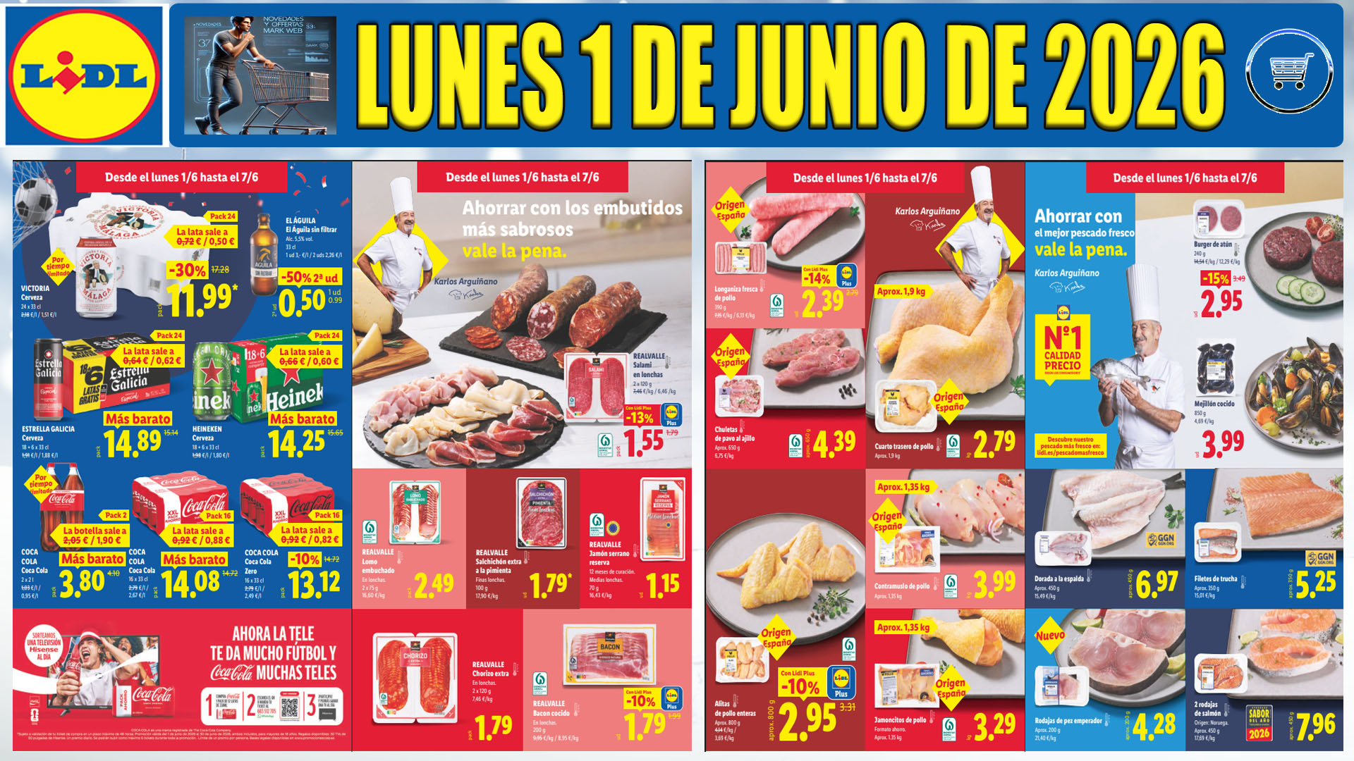 CATÁLOGO Ofertas alimentación de LIDL del 1 al 7 de junio de 2026 catálogo alimentación de LIDL del 1 al 7 de junio de 2026
