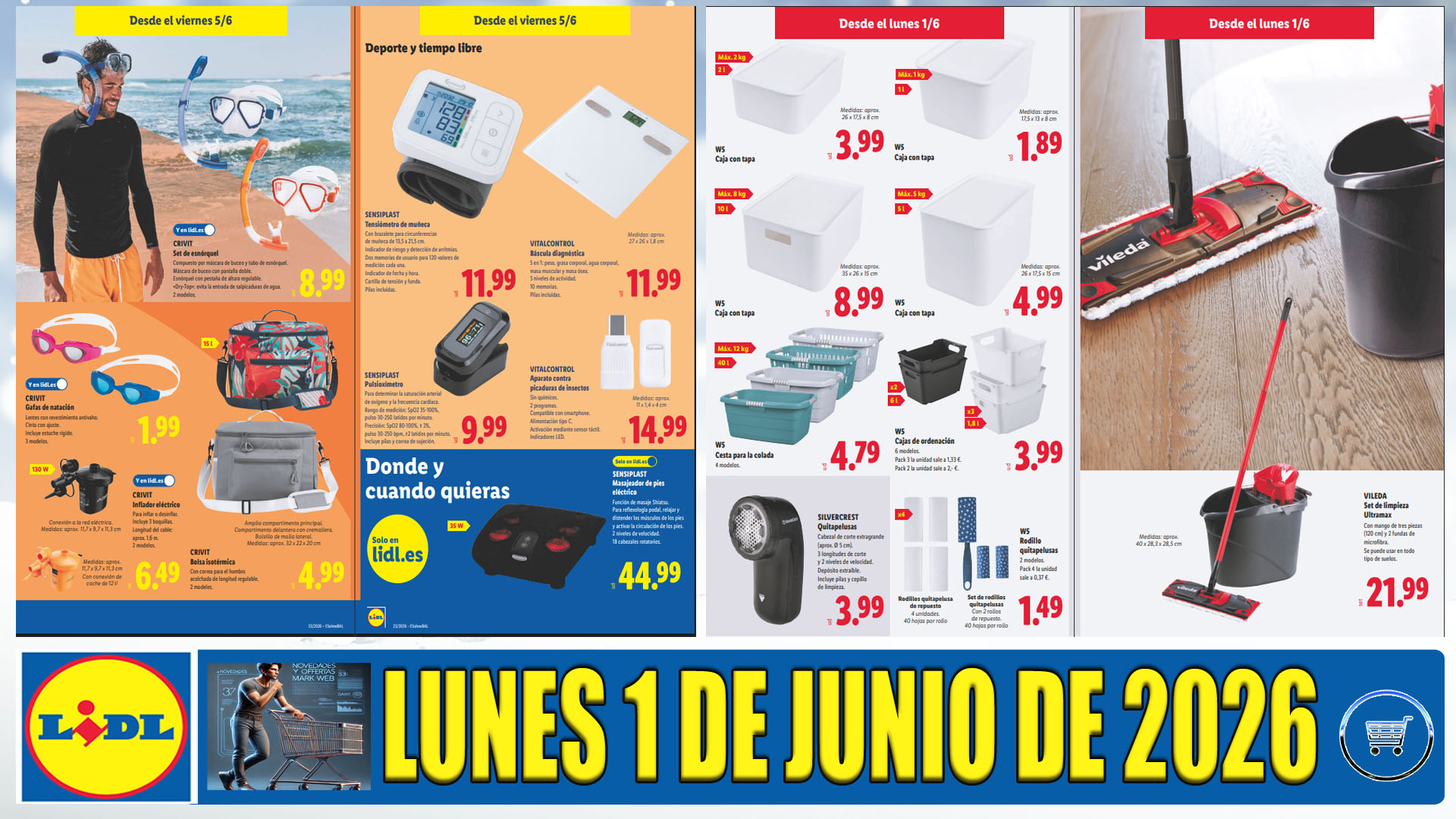 Folleto BAZAR Lidl desde el 1 de junio de 2026: bricolaje, hogar, motor, deporte y mucho más