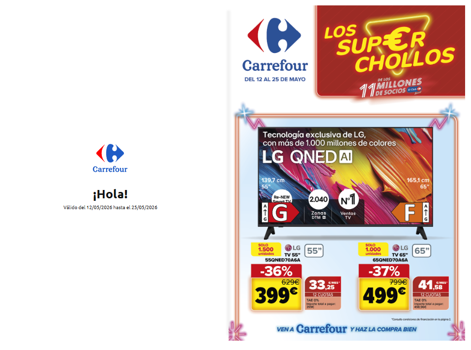 Super Chollos Carrefour desde el 12 de mayo de 2026: ofertas en alimentación, hogar, tecnología y ahorro familiar