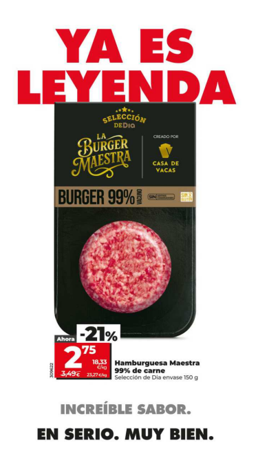 La hamburguesa 99 % carne de DIA que está arrasando