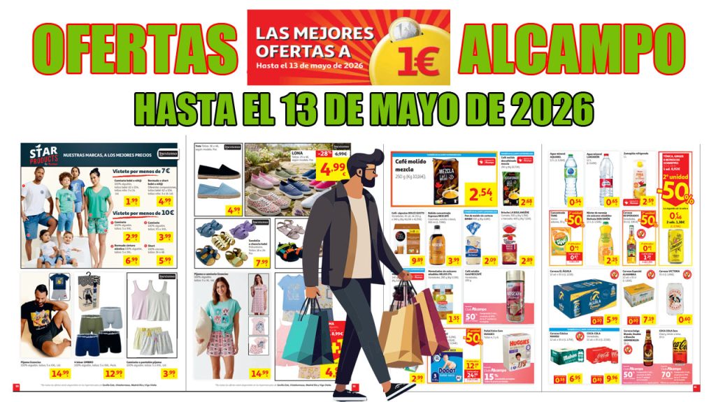 Catálogo Alcampo hasta el 11 de mayo de 2026 mejores ofertas en alimentación, ahorro