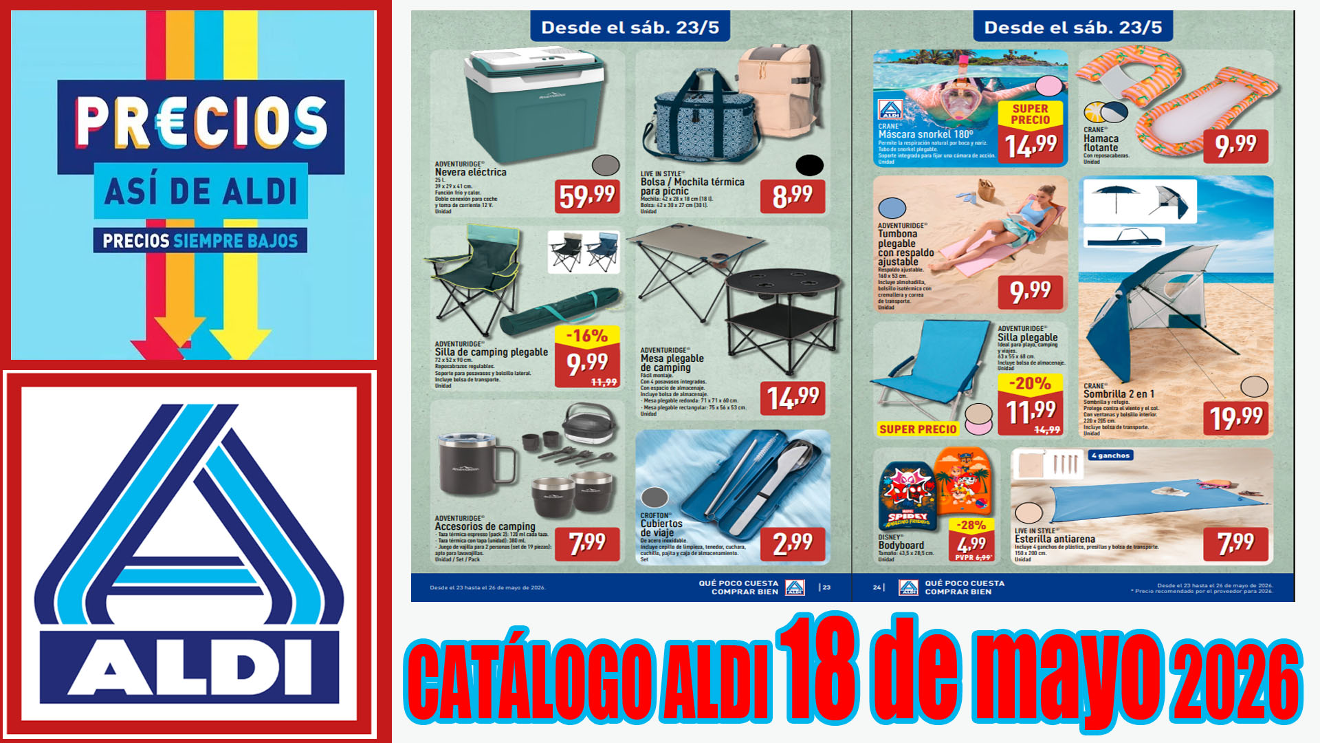 Catálogo aldi del 18 de mayo de 2026