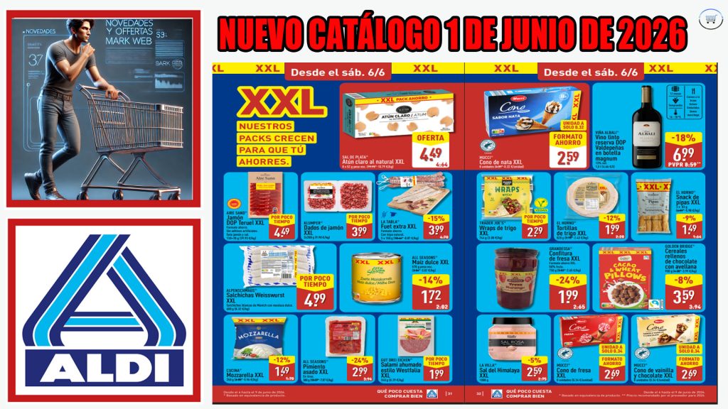 Mejores ofertas del catálogo ALDI del 1 al 7 de junio de 2026